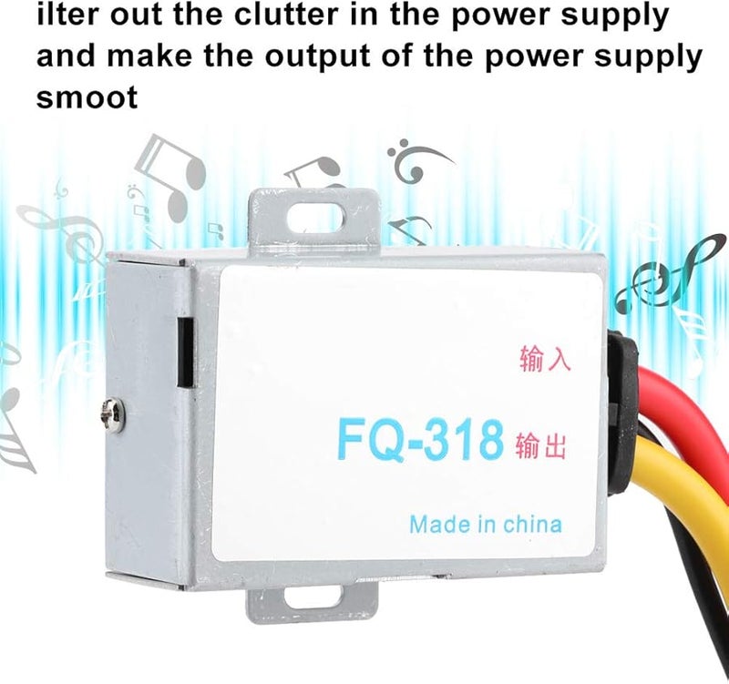 Red Car Audio Power Filter Stereo Noise Suppressor for 12V System - Image 5