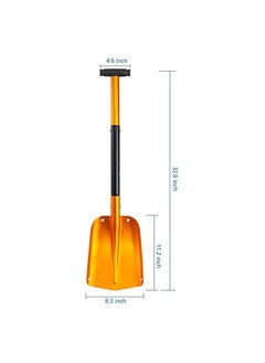 erorex Long Handle Extendable Aluminum Scoop Shovel, 24.8 in, extended to 32.3 in  - Image 2