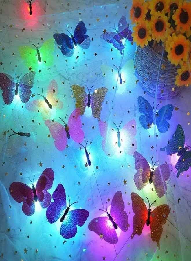 Newvent® Multicolour Butterfly LED Lights for Home Decoration | Led Lights Peel and Stick | Colour Changing Butterfly Lights for Festivals and Birthday Parties (Pack of 10) - Image 5
