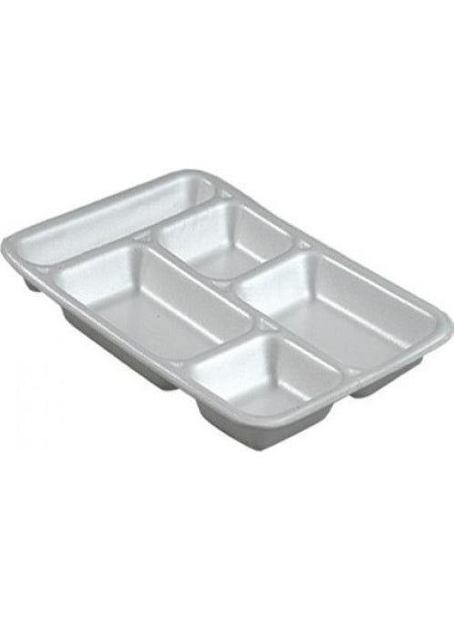 Modatools - Plate Foam 5 Compartment Table D'hote 100 Piece Pack 7013 - Image 1