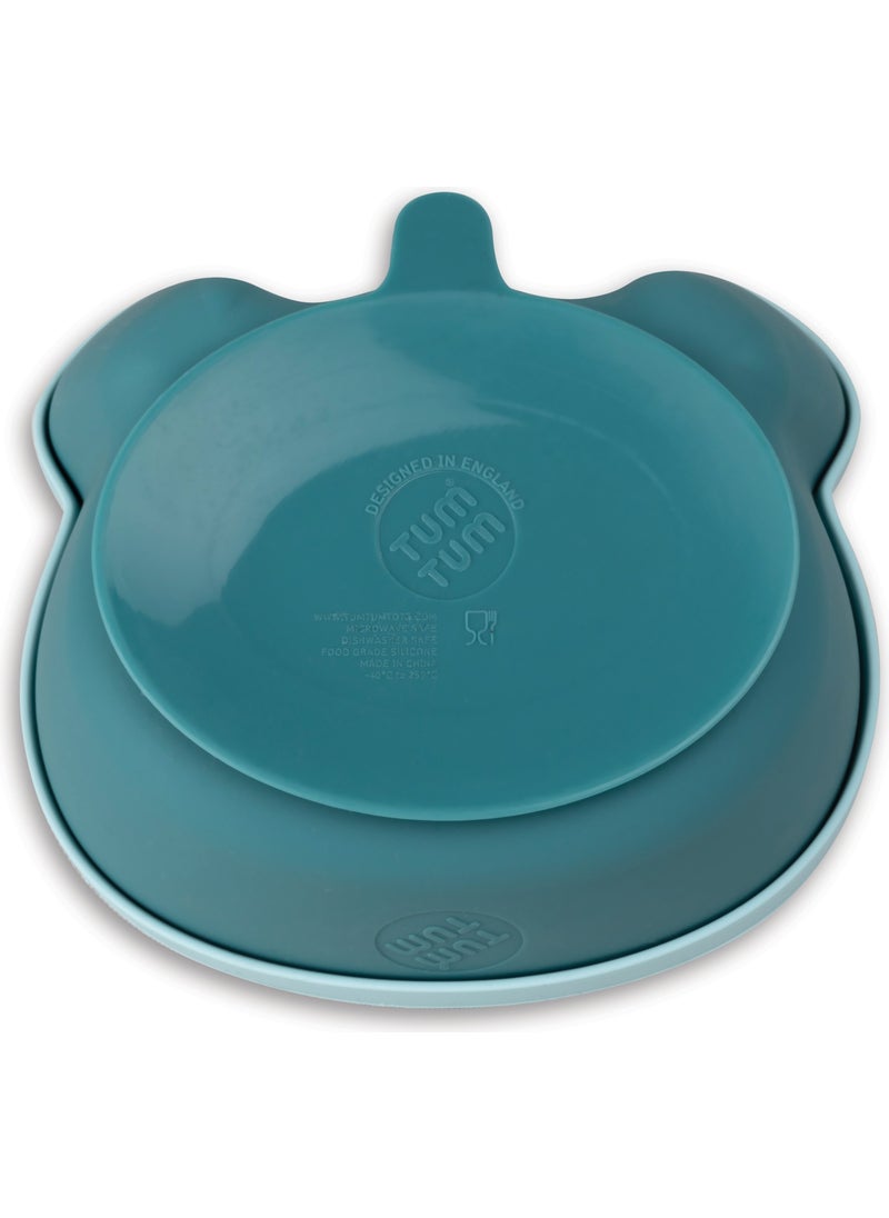 TUM TUM Silicone Exercise Cup / Vacuum Food Bowl / Boxed Food Spoon and Fork Set Boris Bear  - Image 3