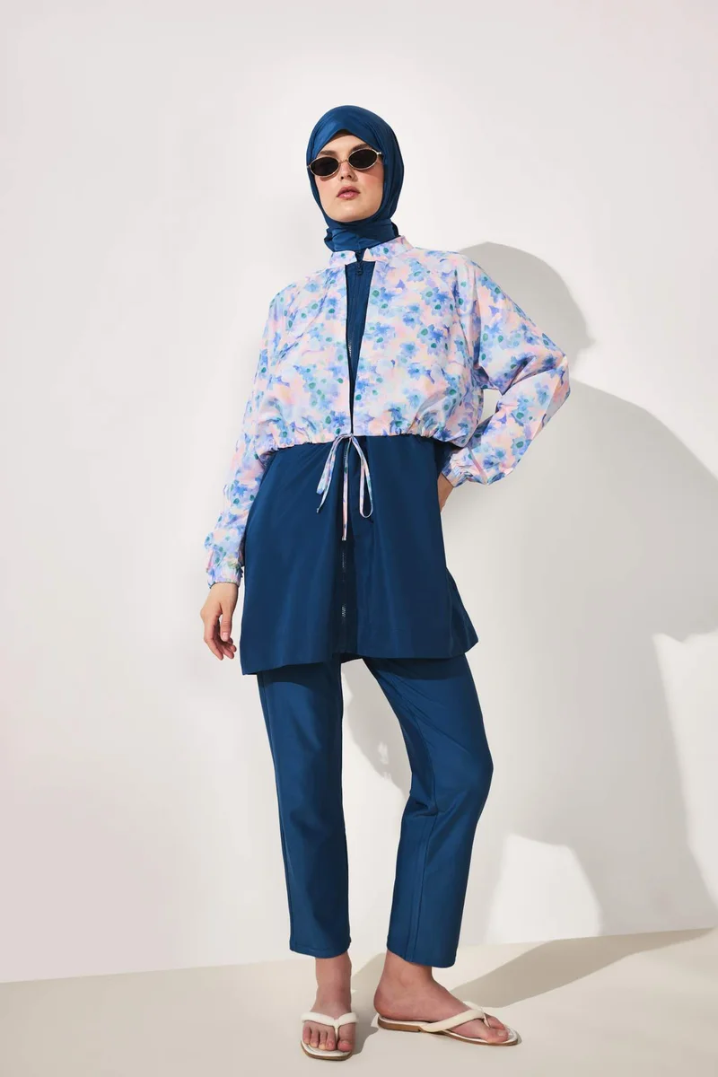 ديفاكتو Regular Fit Flower 4 piece Burkini