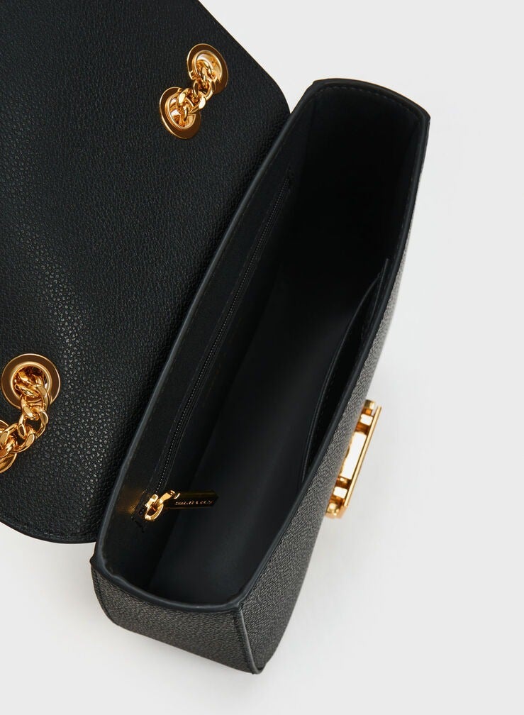 Charles & Keith Charles  keith classic metal chain crossbody bag - Image 4