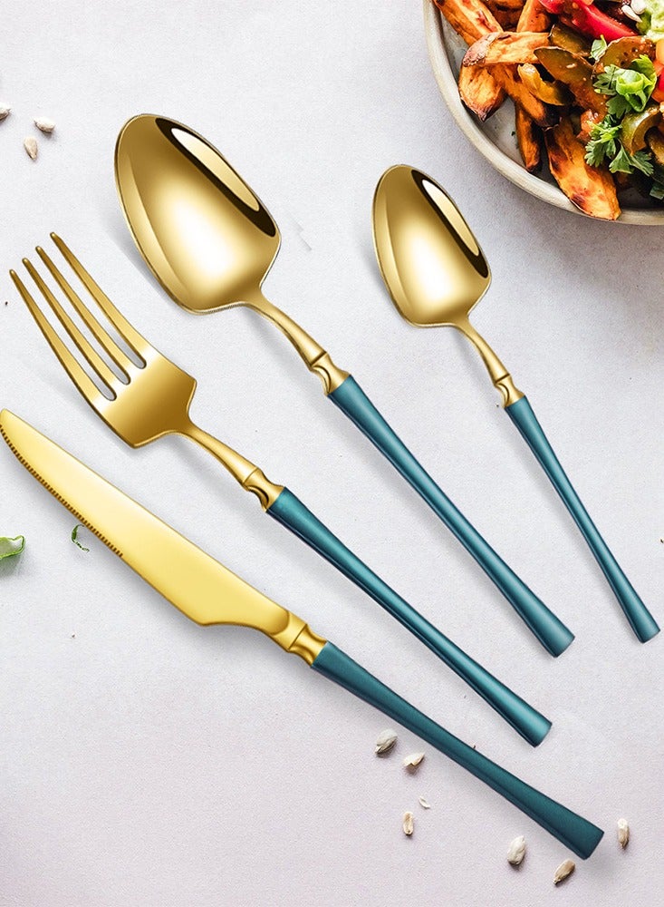 [Luxury Gift] 24pcs  Stainless Steel - Premium Cutlery Set for Restaurants & Homes - 6-Person - Rust Resistant - Free Delivery KSA  - Image 1