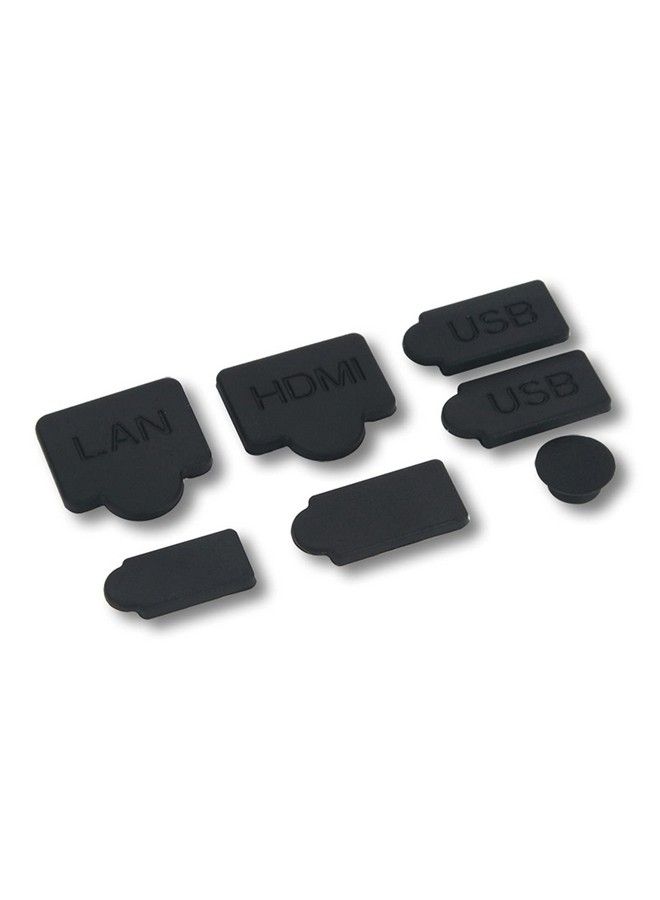 Ambertown غطاء سدادة الغبار من السيليكون 7 في 1، غطاء قاعدة توصيل HDMI من النوع C USB، غطاء مقاوم للغبار، غطاء مقاوم للغبار لملحقات وحدة تحكم الألعاب PS5، غطاء سدادة الغبار - Image 1