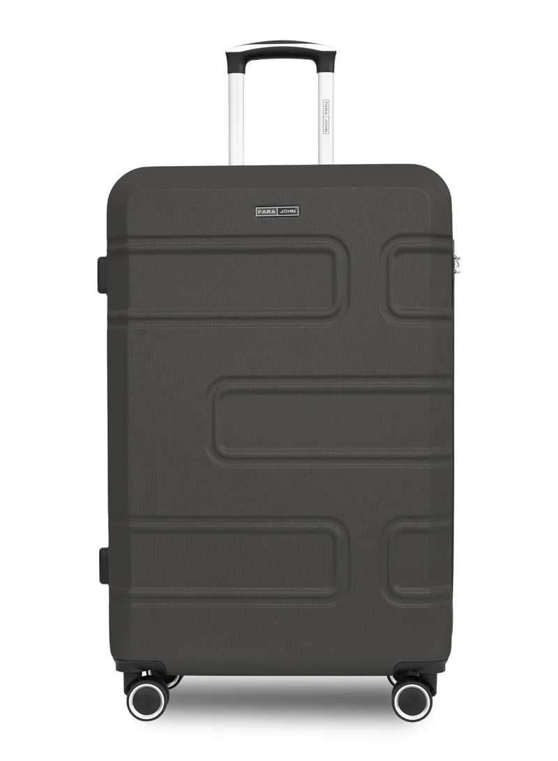 بارا جون UrbanShield 2-Piece Luggage Set – Lightweight ABS Hard Shell Suitcase, 20” Carry-On & 28” Check-In Trolley Bag with 360° Spinner Wheels & TSA Lock - Dark Grey