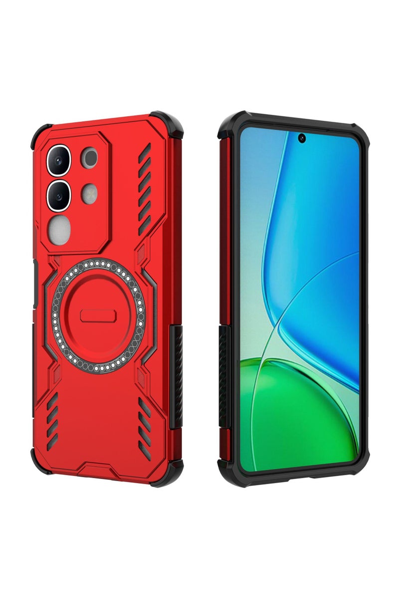 غطاء هاتف مغناطيسي مناسب لـ VIVO Y29 4G مع تبريد حراري - حماية دقيقة وتفريغ حرارة، بتصميم دقيق ومحول مغناطيسي.