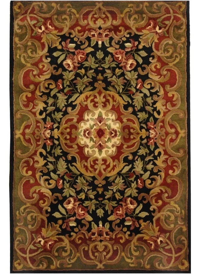 AURUM HOME AH09D Hand Tufted Area Traditional Carpet Interior Living Bedroom, Bedroom, Exhibition Area Cut Wool Pile, Rectangle  - Image 1