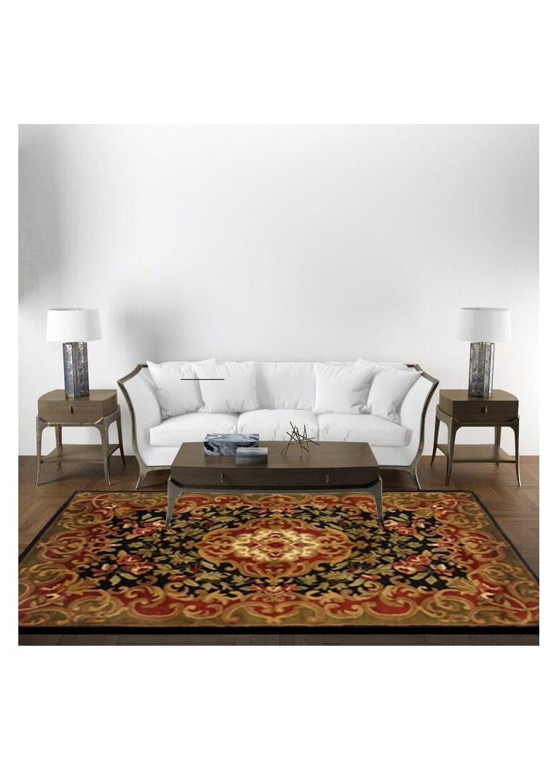 AURUM HOME AH09D Hand Tufted Area Traditional Carpet Interior Living Bedroom, Bedroom, Exhibition Area Cut Wool Pile, Rectangle  - Image 2