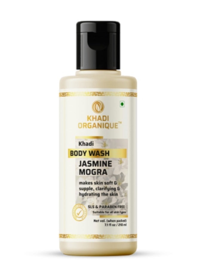 Khadi ORGANIQUE Khadi Organique Jasmine Mogra Body Wash (SLS,PARABEN FREE) 210 ML  - Image 1