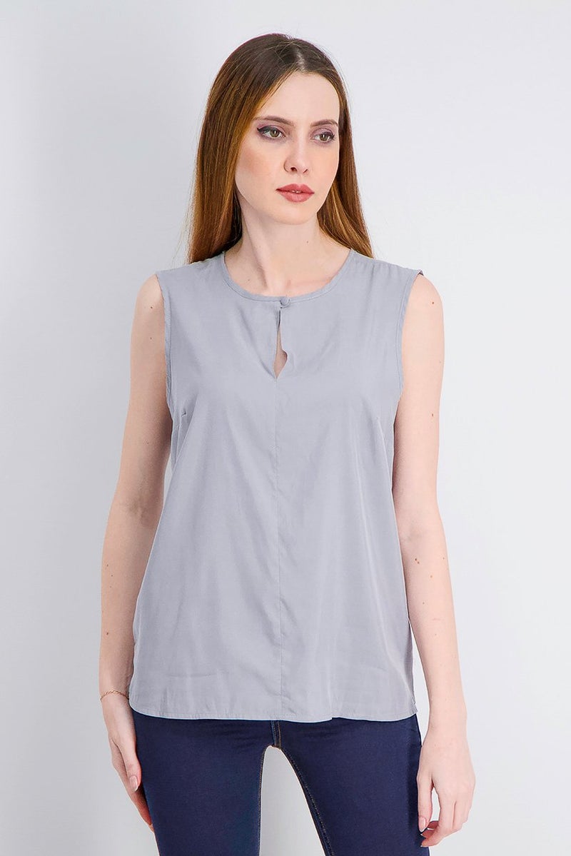 Mohito Women Sleeveless Blouse, Grey - Image 1