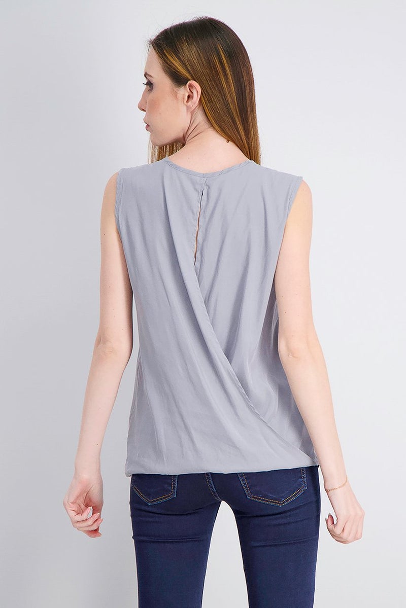 Mohito Women Sleeveless Blouse, Grey - Image 2