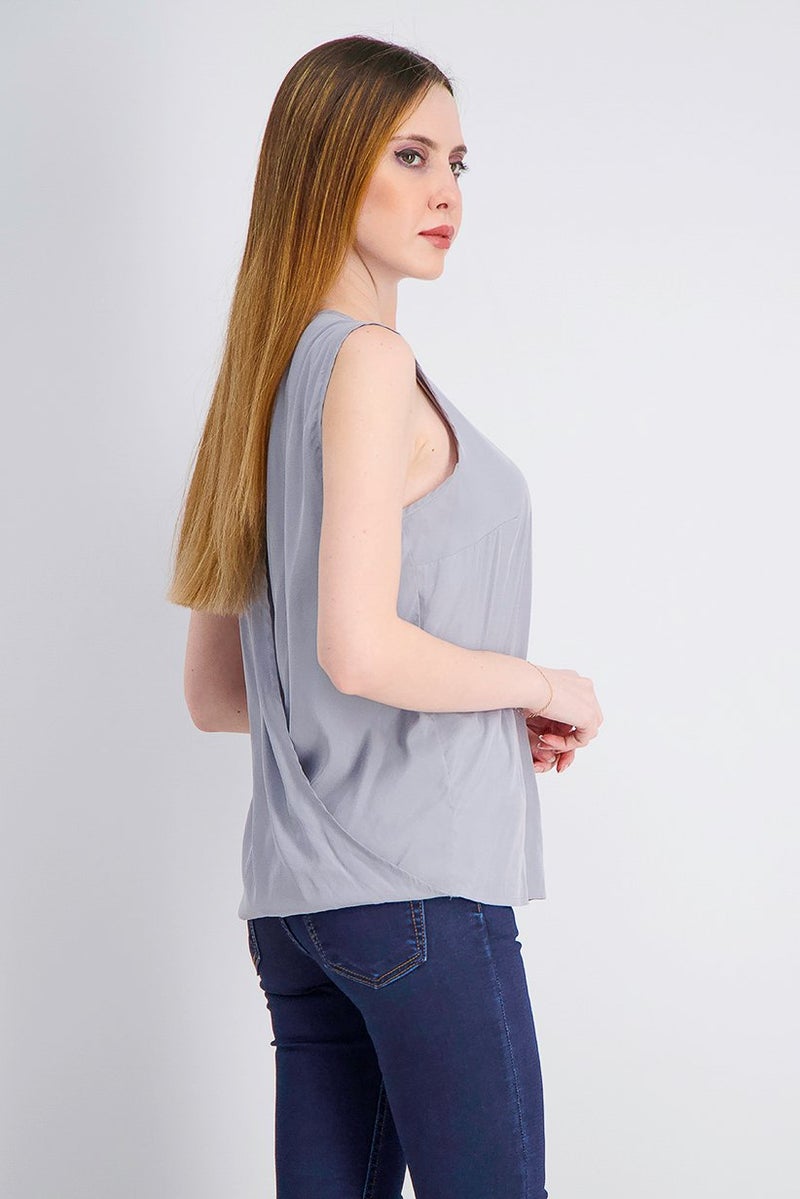 Mohito Women Sleeveless Blouse, Grey - Image 4