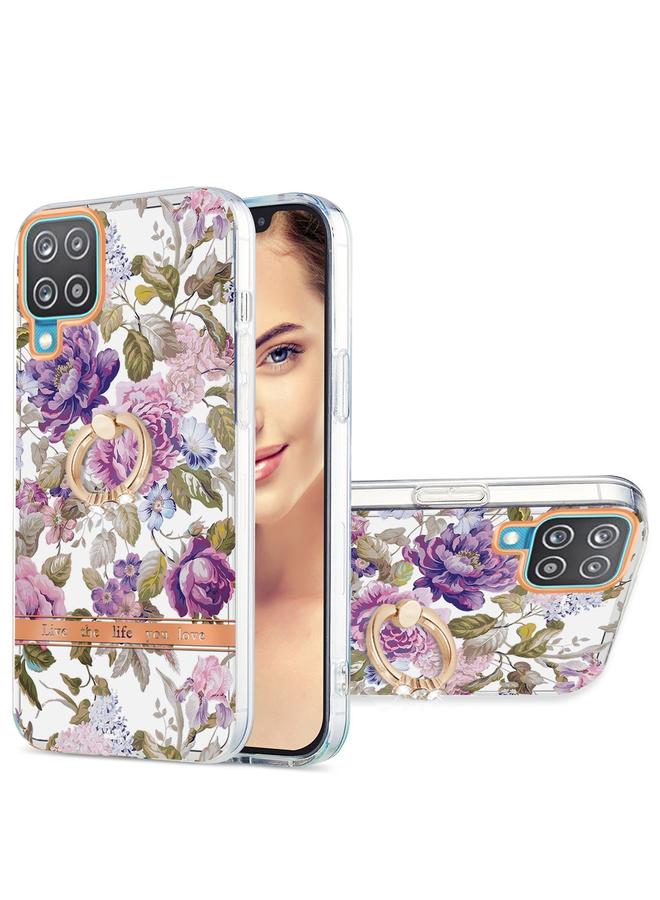 erorex Case For Samsung Galaxy A12 Ring IMD Flowers TPU Phone Case - Image 1