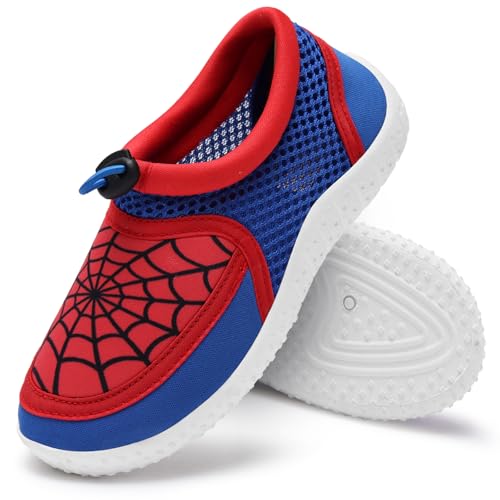 WateLves Kids Water Shoes for Boys and Girls Quick Dry Barefoot Aqua Socks Beach Swim Pool Shoes Toddler Little Kid to Big KidRed Blue 36 - Image 1