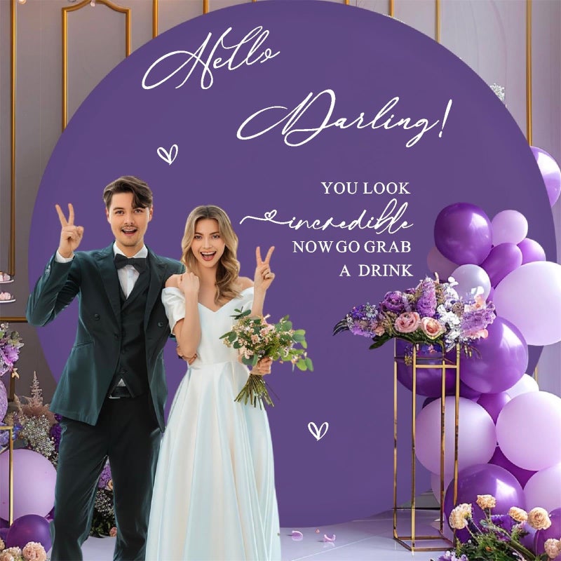 Haiddle Selfie Mirror Decals for Wedding Party Entry Wedding Welcome Signs for Backdrop Welcome to Our Weddings Signs Decals Hello Darling Welcome Mirror Stickers Just Married Sign Bride to be Sign Decal - Image 5