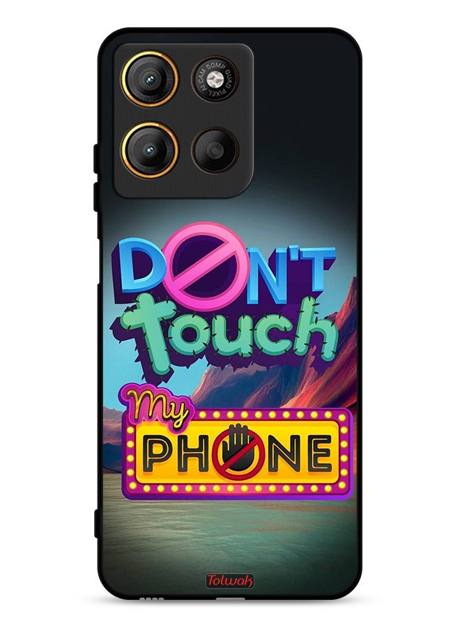 Tolwak Motorola Moto G15 Protective Case Cover Do Not Touch My Phone