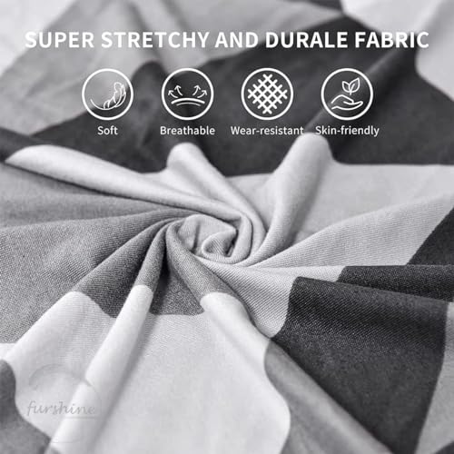 B BESTILO Universal One Seater Sofa Cover Big Elasticity, Protective, Flexible Stretch, Spandex & Polyester Sofa Slipcover for Couch Protector Stretchable (One Seater, 90-145cm, Black Prism) - Image 5