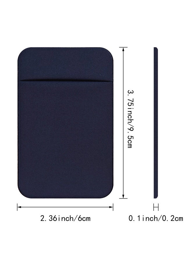 3Pack Cell Phone Card Holder Pocket for Back of Phone,Stretchy Stick on Wallet Credit Card ID Case Pouch - Image 2
