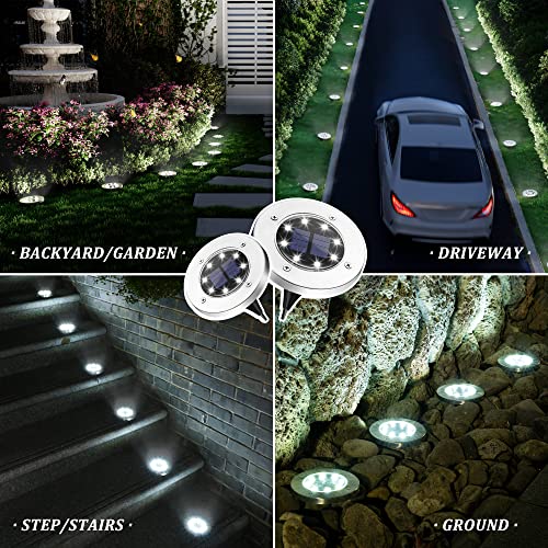 SOLPEX Solar Lights Outdoor Waterproof, 12 Pack Solar Ground Lights, Solar Garden Lights Landscape Lighting for Pathway Driveway Patio Backyard Walkway (Cool White) - Image 2