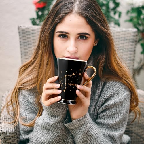 Maustic Aquarius Gifts for Women, January February Birthday Gifts, Astrology Horoscope Zodiac Constellation Gift for Best Friends, Astrology Lover, Aquarius Mug, 12 Oz - Image 3