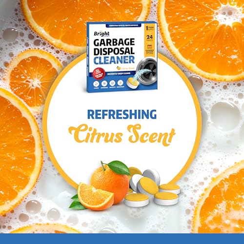 Bright Choice Garbage Disposal Cleaner and Deodorizer Tablets - 24 Pack, XL Citrus Foaming Tablet for Kitchen Sink Freshener, Drain Cleaner & Odor Eliminator - 1 Year of Sink Cleaning Supply - Image 5