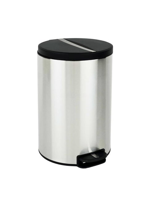 NOVA SERIES | Brushed Stainless Steel Finish | Soft-Closing | Fingerprint-Resistant | Step Trash Bin | Medium | 12L