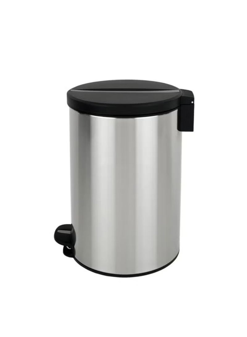 EKO سلسلة نوفا | تشطيب من الفولاذ المقاوم للصدأ المصقول | إغلاق ناعم | مقاوم لبصمات الأصابع | سلة مهملات خطوة | متوسط | 12 لتر - Image 2