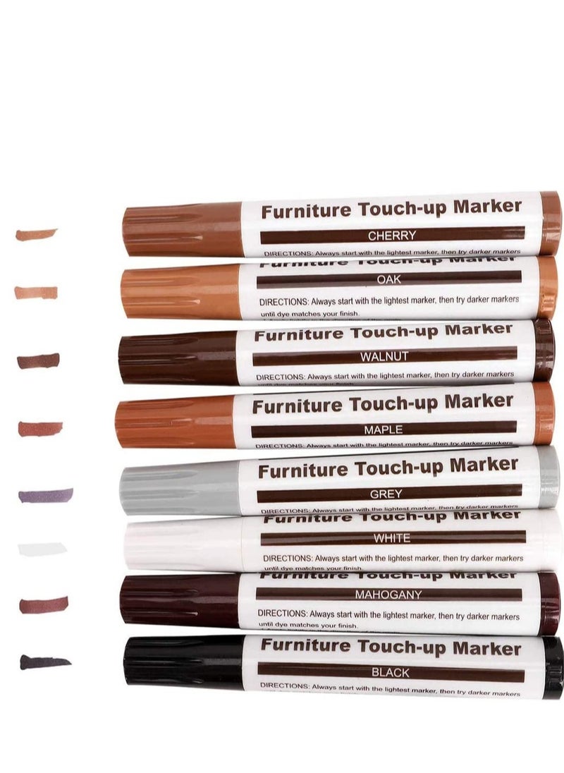 SYOSI - Total Furniture Repair System - 17Pc Scratch Restore Touch-Up Kit - Felt Tip Markers, Wax Stick Crayons - Image 1