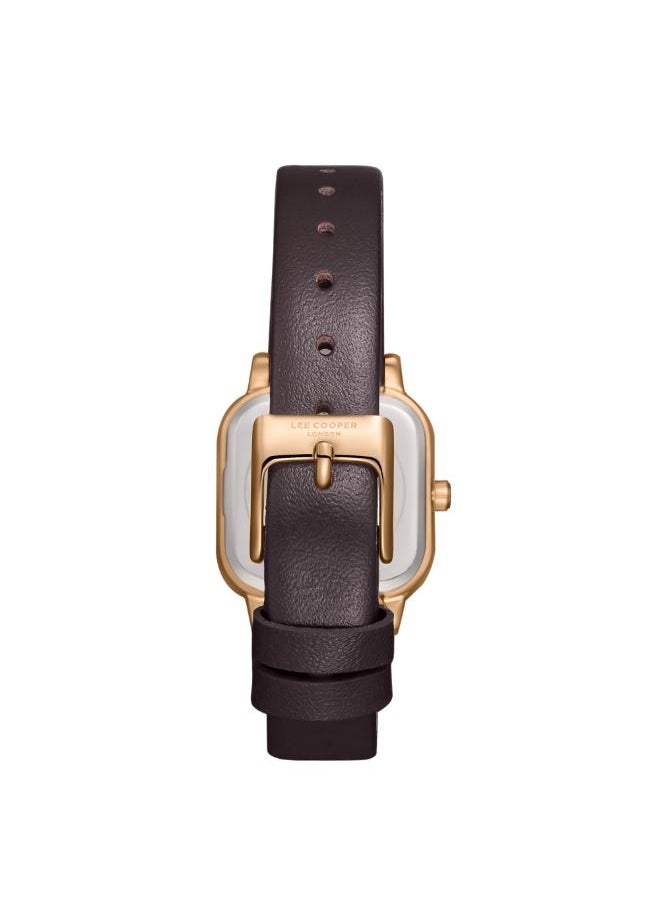 Lee Cooper Women's Analog Display Watch With Dark Brown Leather Strap - LC08152.462  - Image 4