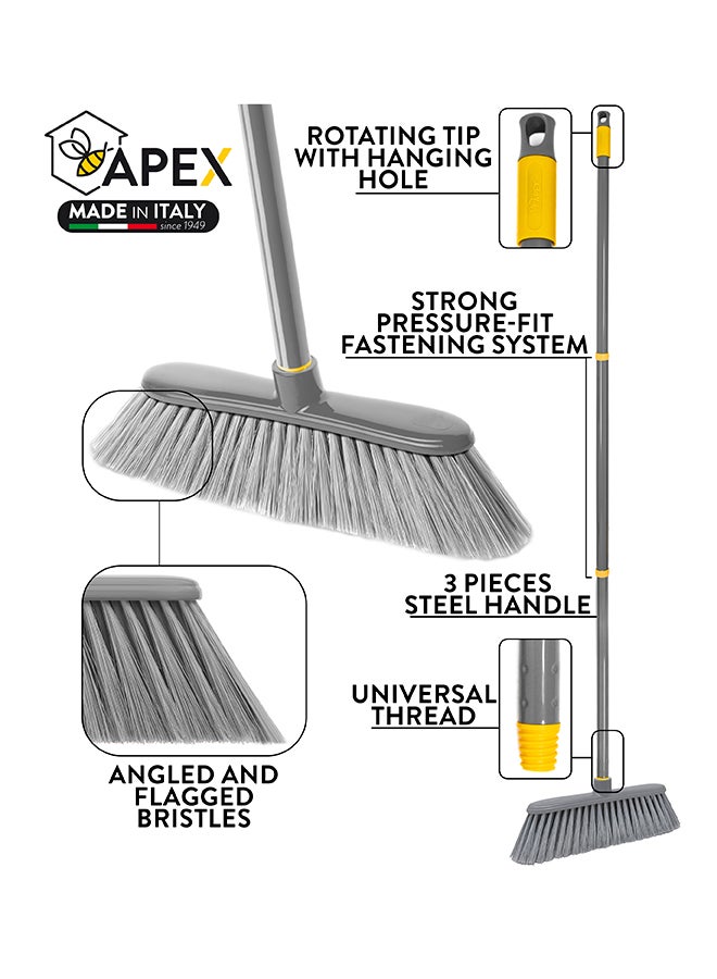 APEX Agile Broom With 3-Piece Steel Handle Set 120 cm - Image 5