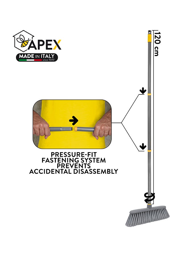 APEX Agile Broom With 3-Piece Steel Handle Set 120 cm - Image 3