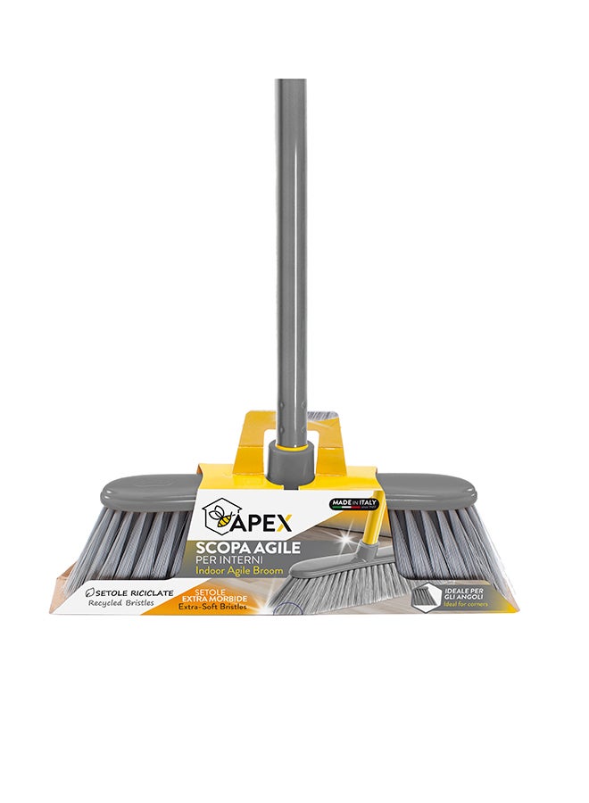 APEX Agile Broom With 3-Piece Steel Handle Set 120 cm - Image 1