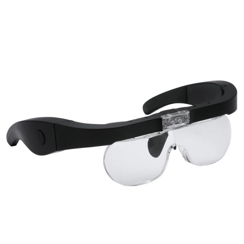 Magnifying Glasses 4 Pairs Replaceable Acrylic Resin Lenses - Rechargeable Battery LED Light Hands-Free Magnifier for Reading Painting Watch Restoration Arts Crafts - Image 5