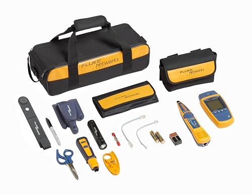 Fluke Networks MS2TTK MicroScanner2 Network Cable Tester Kit with Punch Down Tool and Tone Generator and Probe Black - Image 1