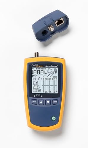 Fluke Networks MS2TTK MicroScanner2 Network Cable Tester Kit with Punch Down Tool and Tone Generator and Probe Black - Image 3