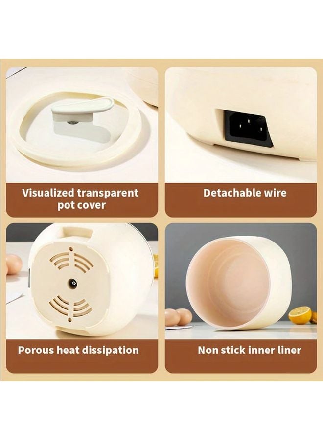 أرز أبيض صغير طنجرة رز كهربائية صندوق غداء محمول وعاء غير لاصق يحافظ على الدفء لمدة 1-3 أشخاص - Image 5