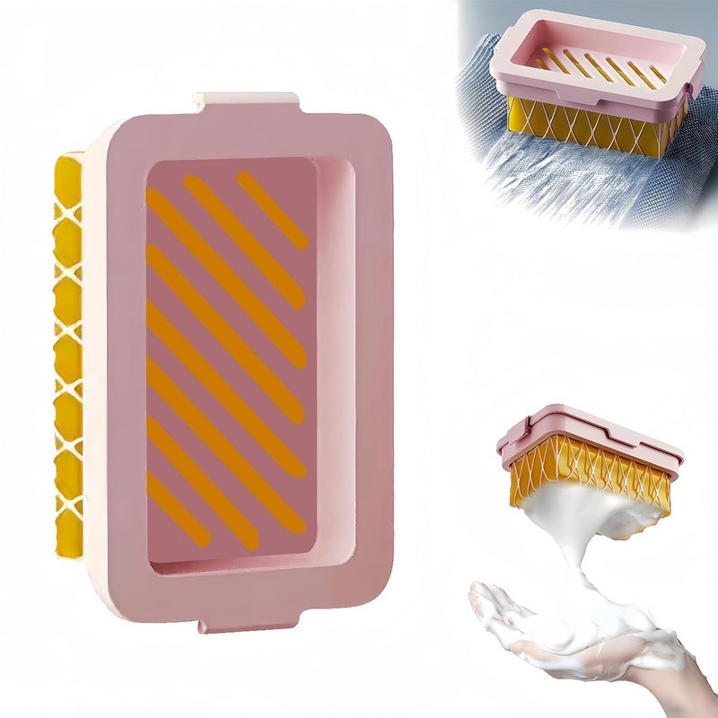 GODFLY Multifunctional Mesh Soap Bubble Box, Elastic Soap Saver, Portable Hands-Free Foam Dispenser, Perfect for Shower and Laundry, Quick Foaming, Durable, Ideal for Travel (Pack of 1) - Image 1