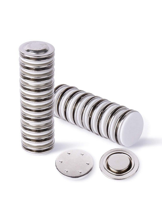 Magreen Magnets 24 Pack Round Magnetic Name Badge Holder,Ideal For Button Badges, Circle Badges,Brooches, Arts&Crafts And Other Round Name Tags - Image 1