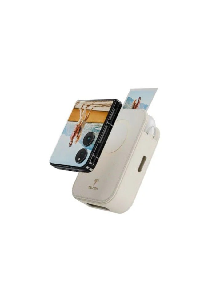 تيليسن طابعة الصور المحمولة تيليسين P5-PLD-02 – اتصال بلوتوث، شحن USB-C، تصميم مدمج – متوافقة مع أندرويد و iOS – صور فورية عالية الدقة - Image 4