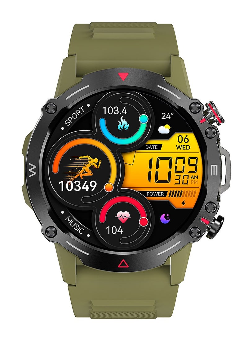 Colvin Yus - 410 mAh Hulk Smartwatch For Men, AMOLED Always On Display Bluetooth Calling Waterproof Fitness Watches Compatible With Android iOS GREEN - Image 1