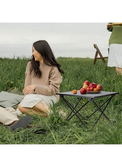 CityRiya-Long Portable Camping Table Outdoor Camp Table Folding Picnic Table Large 68*46cm Aluminum Beach Table Desk Dining Table Side Table with Carry Bag for Sand, Hiking, Backpacking, Picnic, Camp, BBQ, Travel, Fishing  - Image 3