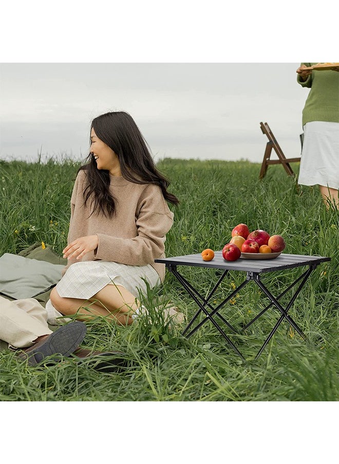 CityRiya-Long Portable Camping Table Outdoor Camp Table Folding Picnic Table Large 68*46cm Aluminum Beach Table Desk Dining Table Side Table with Carry Bag for Sand, Hiking, Backpacking, Picnic, Camp, BBQ, Travel, Fishing  - Image 3
