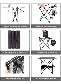 CityRiya-Long Portable Camping Table Outdoor Camp Table Folding Picnic Table Large 68*46cm Aluminum Beach Table Desk Dining Table Side Table with Carry Bag for Sand, Hiking, Backpacking, Picnic, Camp, BBQ, Travel, Fishing  - Image 4