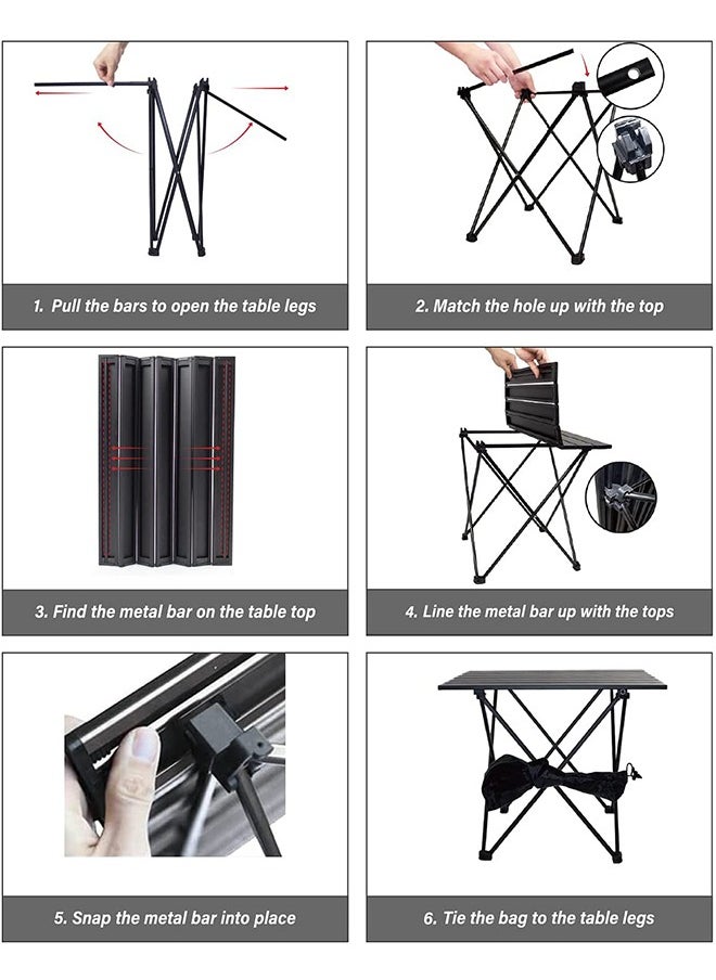 CityRiya-Long Portable Camping Table Outdoor Camp Table Folding Picnic Table Large 68*46cm Aluminum Beach Table Desk Dining Table Side Table with Carry Bag for Sand, Hiking, Backpacking, Picnic, Camp, BBQ, Travel, Fishing  - Image 4