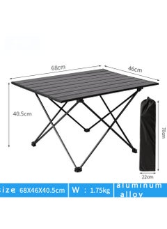 CityRiya-Long Portable Camping Table Outdoor Camp Table Folding Picnic Table Large 68*46cm Aluminum Beach Table Desk Dining Table Side Table with Carry Bag for Sand, Hiking, Backpacking, Picnic, Camp, BBQ, Travel, Fishing  - Image 5