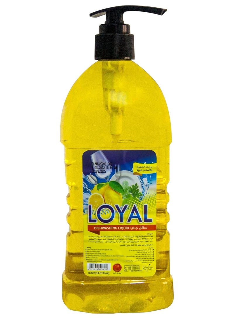 Loyal Dishwashing Lemon and Mountain Herbs Liquid, 1L - Image 1