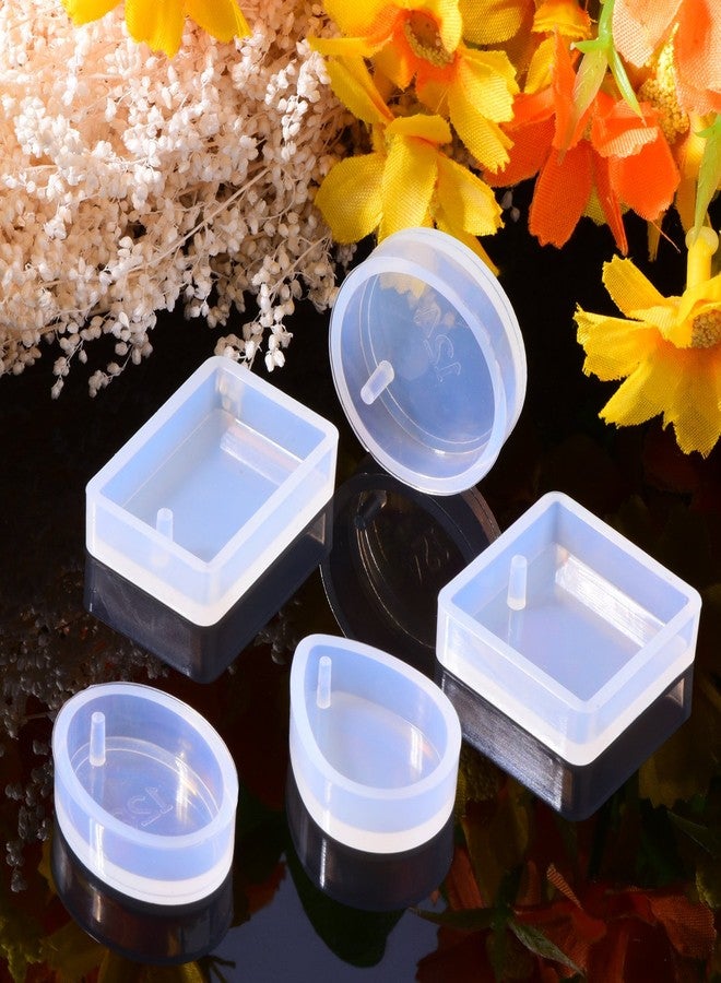 TecUnite 15 Pieces Resin Molds Silicone Pendant Mould for Jewellery DIY and 100 Pieces Eye Screw - Image 5