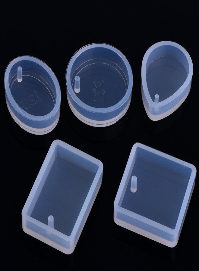 TecUnite 15 Pieces Resin Molds Silicone Pendant Mould for Jewellery DIY and 100 Pieces Eye Screw - Image 2