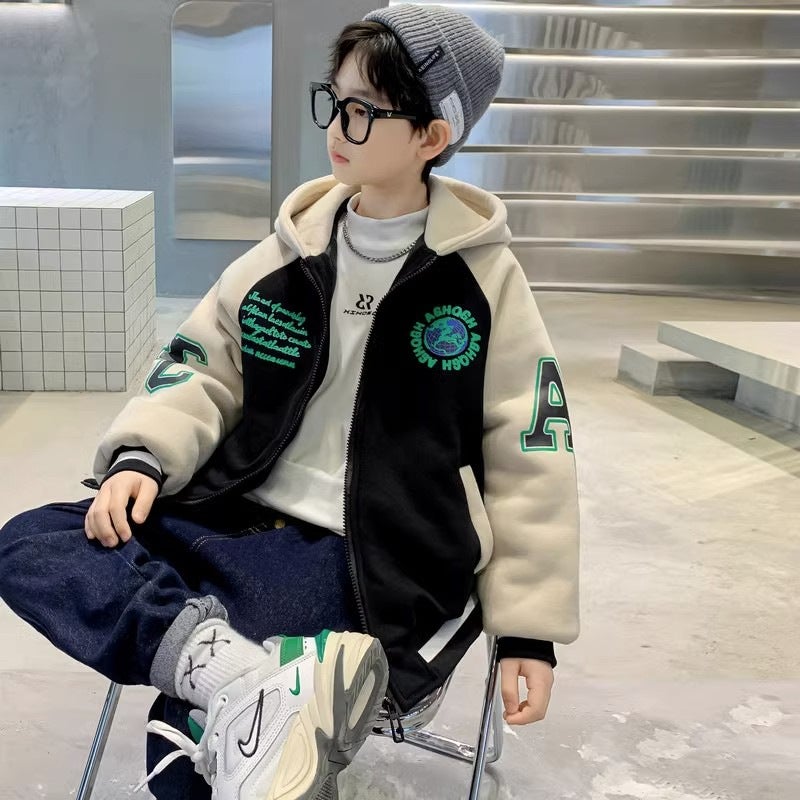 Boys Autumn Casual Jacket 2023 Trendy NN1046 Green  - Image 5